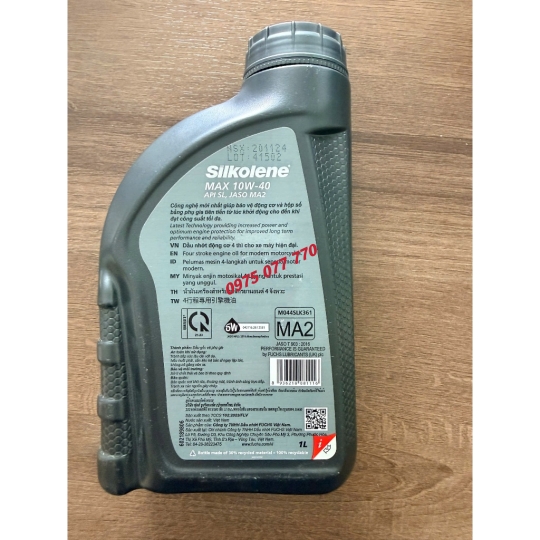 nhớt xe máy số FUCHS SILKOLENE MAX 10W40 1L, chính hãng