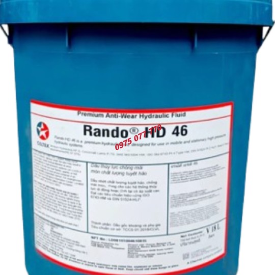 Dầu thủy lực Havoline Hydraulic Oil AW 46 18L, 208L