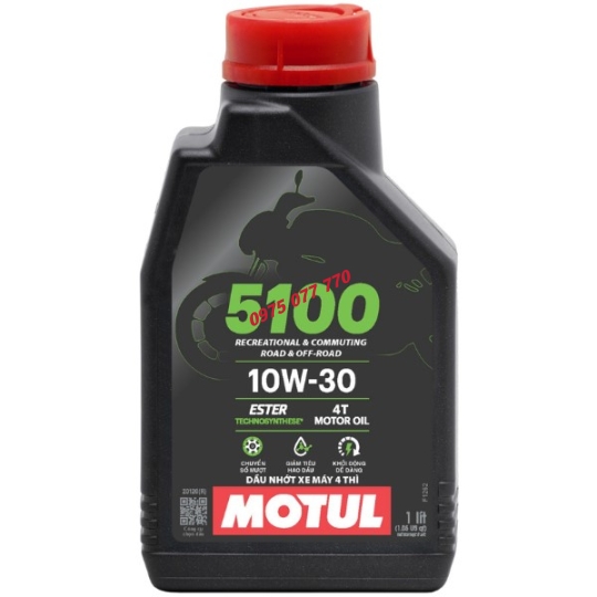 Motul nhớt xe máy số -  5100 4T 10W30 20X1L VN