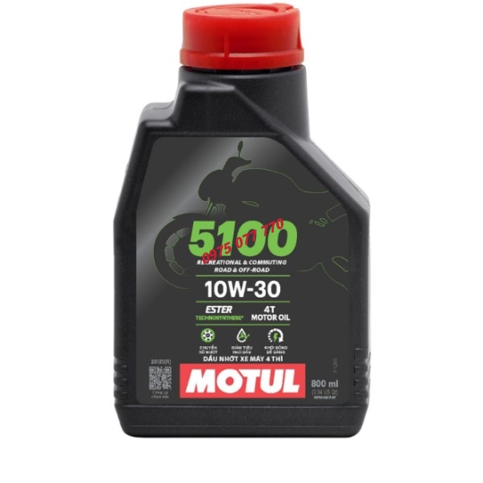 Motul dầu nhớt xe máy số -  5100 4T 10W30 20X0.8L VN