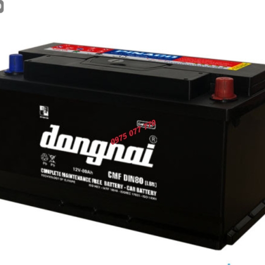  Ắc Quy khô miễn bảo dưỡng Đồng Nai CMF DIN80(LBN)- 12V - 80Ah 