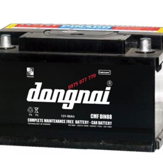 Ắc quy khô miễn bảo dưỡng Đồng Nai CMF DIN88 - 12V - 88AH