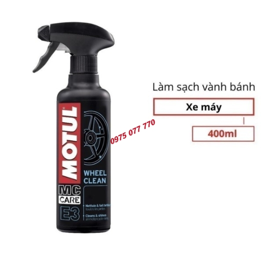 Motul vệ sinh vành xe máy - E3 WHEEL CLEAN 12X0.400L