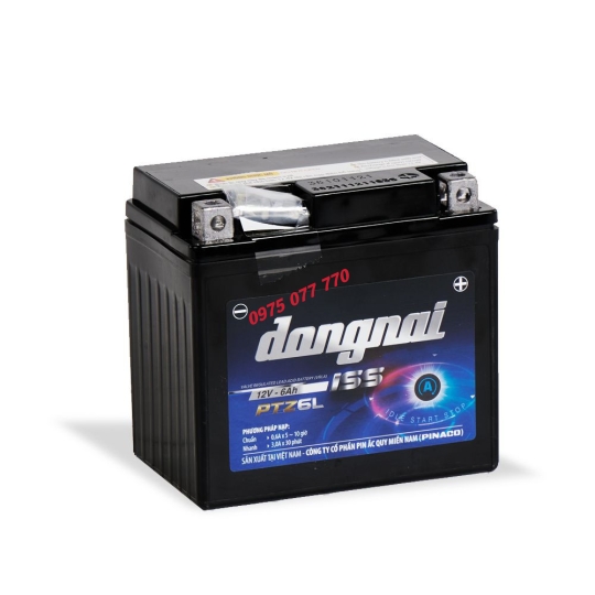 Ắc quy khô miễn bảo dưỡng Đồng Nai PTZ7A - 12V - 7Ah