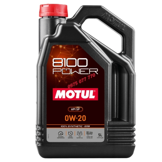 Motul nhớt ô tô cao cấp - 8100 POWER 0W20 4X5L VN