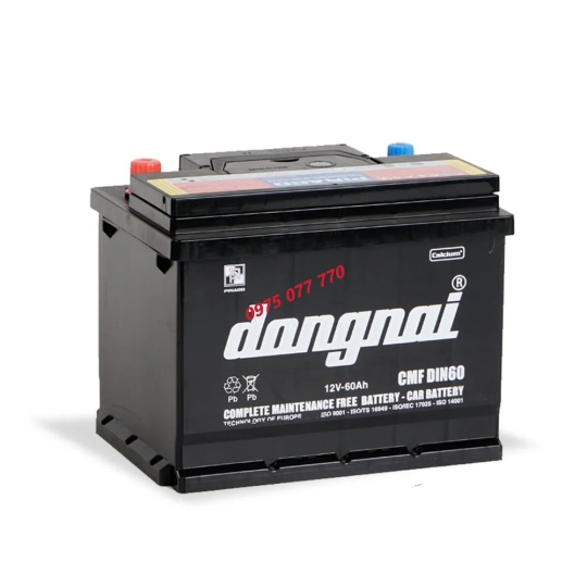 Ắc quy khô miễn bảo dưỡng Đồng Nai CMF DIN60 - 12V - 60Ah