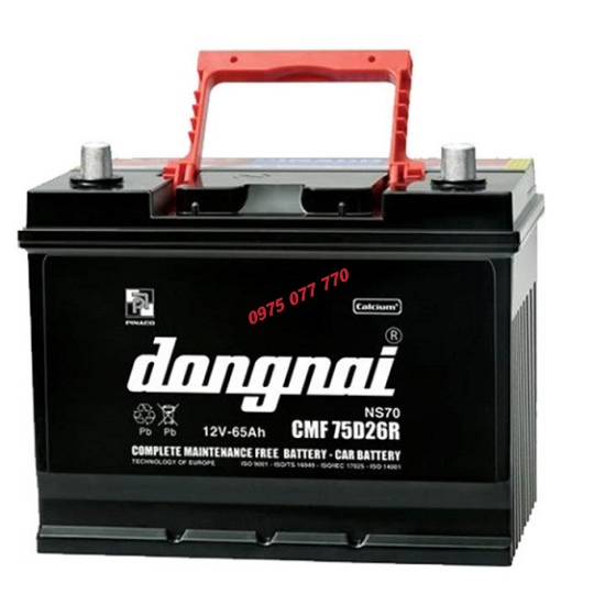 Ắc quy khô miễn bảo dưỡng  Đồng Nai CMF 75D26R  12V-65Ah