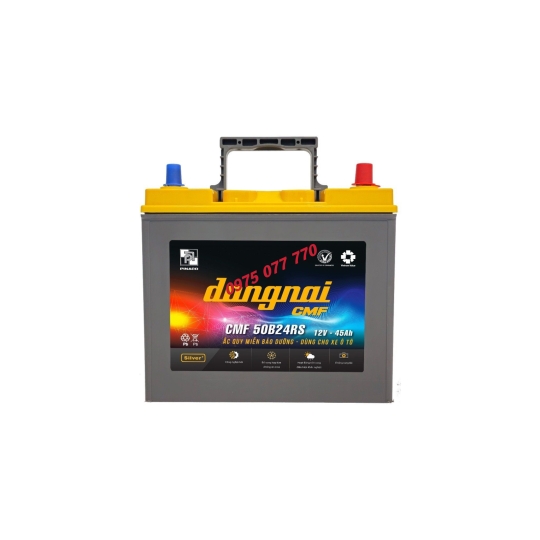 Ắc quy khô miễn bảo dưỡng Đồng Nai CMF 50B24RS- 12V - 45Ah 