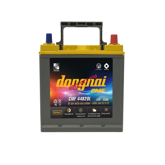 Ắc quy khô miễn bảo dưỡng Đồng Nai CMF 44B20L - 12V - 43Ah
