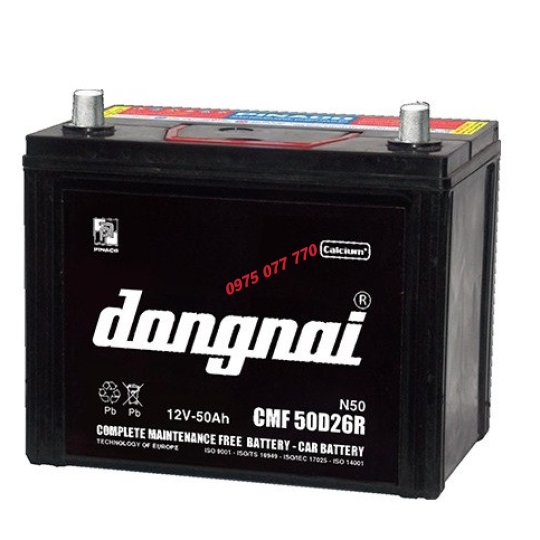 Ắc quy khô miễn bảo dưỡng Đồng Nai  CMF 50D26R- 12V - 50Ah