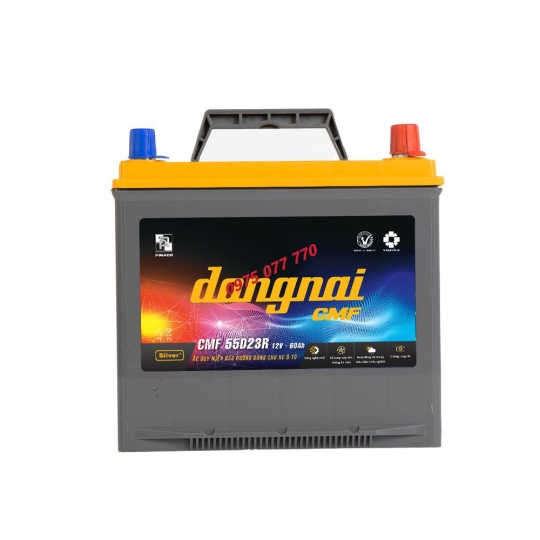 Ắc quy khô miễn bảo dưỡng Đồng Nai CMF 55D23R - 12V - 60Ah