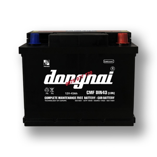 Ắc quy khô miễn bảo dưỡng Đồng Nai CMF DIN43 (LBN) - 12V - 43Ah
