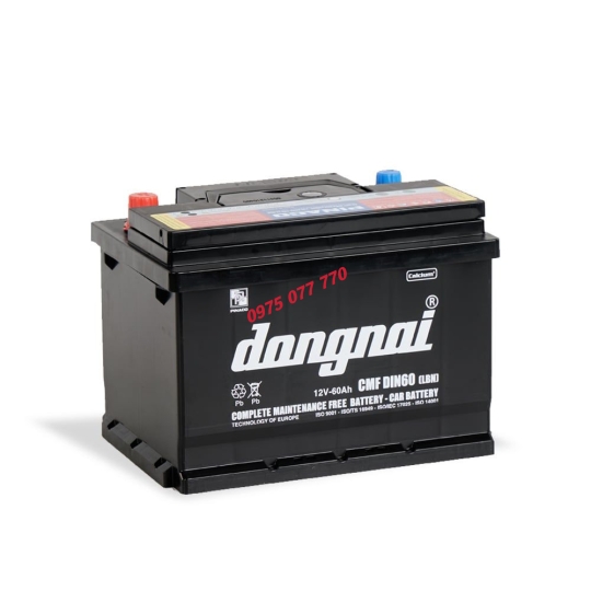 Ắc quy khô miễn bảo dưỡng Đồng Nai CMF DIN60 (LBN) - 12V - 60Ah