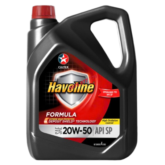 nhớt Havoline Caltex  ô tô Formula 20W50 1L/4L, chuyên động cơ xăng, dầu khoáng, tiêu chuẩn  API SP 