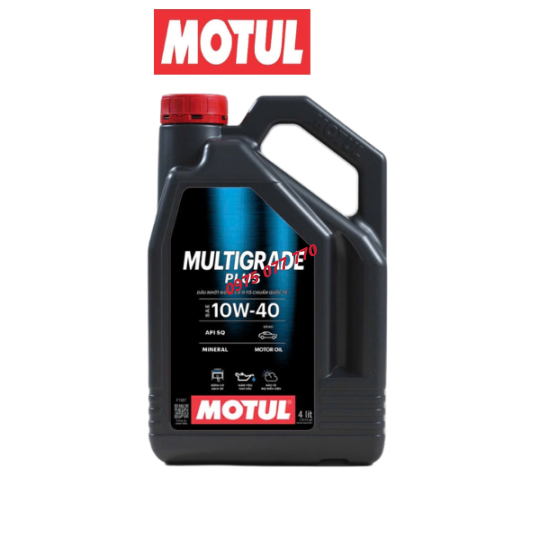 nhớt motul ô tô MULTIGRADE PLUS 10W40 4L, chuyên động cơ xăng, API SQ , dòng khoáng,  chính hãng