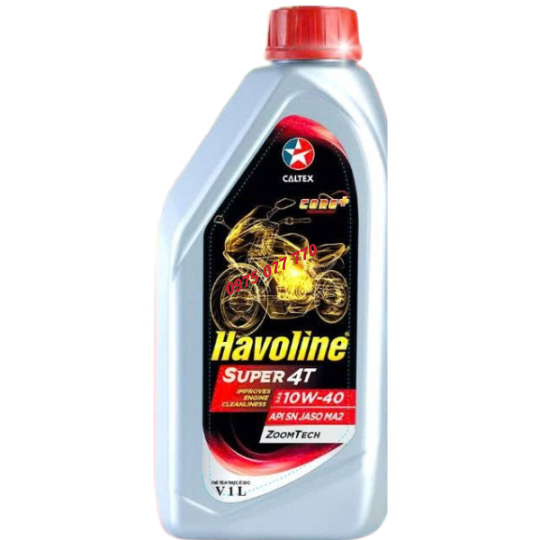 nhớt xe máy số HAVOLINE Super 4T 10W40, API SN, JASO MA2, dòng khoáng, chính hãng