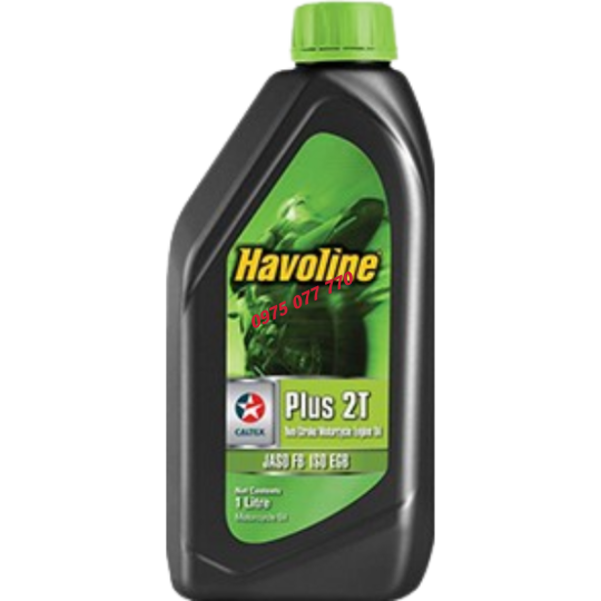 nhớt 2 thì máy cắt cỏ HAVOLINE CALTEX  Plus 2T 1L (Nhớt 2T máy cưa, cắt cỏ) , chính hãng