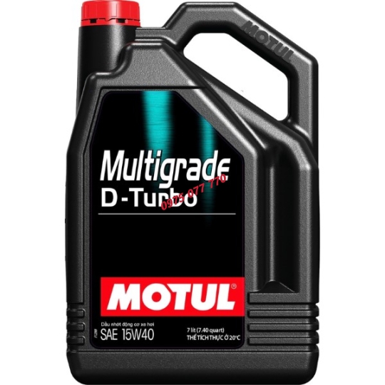 Motul  dầu nhớt ô tô chuyên động cơ Diesel - MULTIGRADE D-TURBO 15W40 CI-4 3X7L