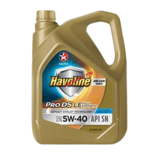 nhớt Havoline Caltex ô tô ProDS FullSyn LE 5W40 4L, chuyên động cơ xăng và dầu , API SP, ACEA C3