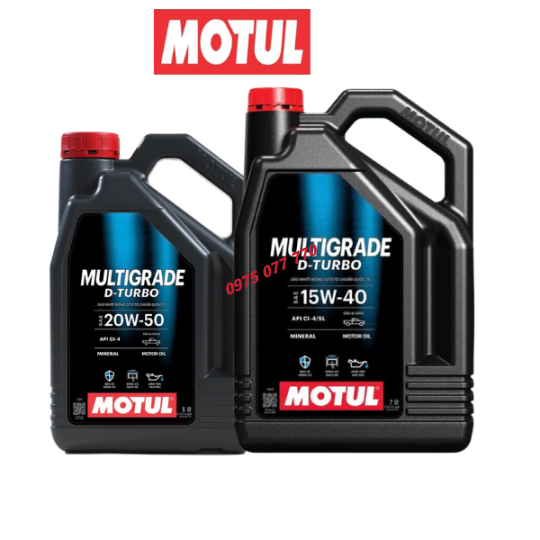  nhớt motul ô tô MULTIGRADE D-TURBO 15W40, chuyên động cơ máy dầu, API CI-4/SL, khoáng,chính hãng