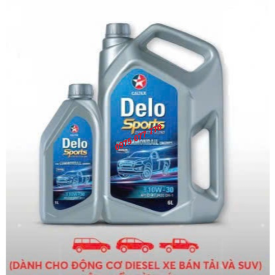 nhớt Havoline  ô tô Delo Sports SynB 10W30(6L+1L), chuyên xe bán tải và SUV, công nghệ tổng hợp, CI-4