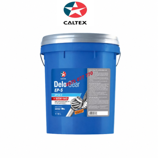 Dầu cầu, dầu hộp số bánh răng  Delo Gear EP5 85W140 18L 