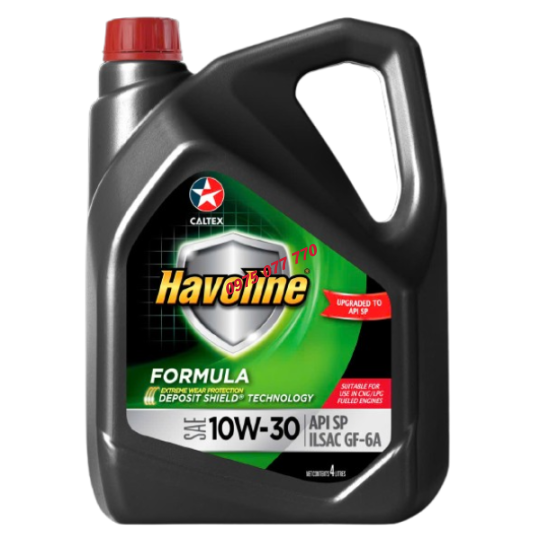 nhớt Havoline Caltex  ô tô Formula 10W30 4L,  chuyên động cơ xăng ,dầu khoáng, API SP
