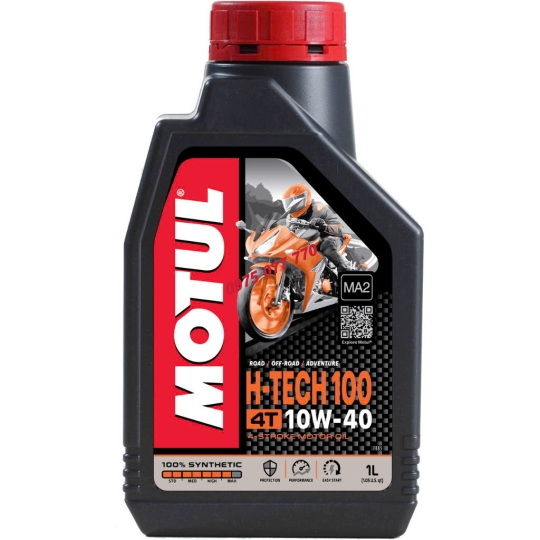 Motul dầu nhớt xe máy phân khối lớn -  H-TECH 100 4T 10W40 12X1L VN